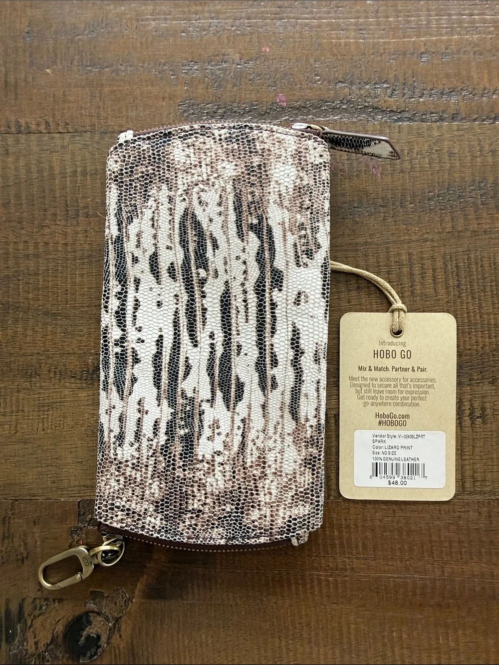 HOBO lizard Print sunglasses zip pouch